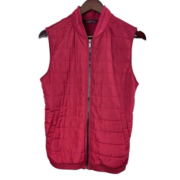 Zara Man Other - Zara Man Basic Full Zip Vest Nylon Front Fleece Back Men's Size Small